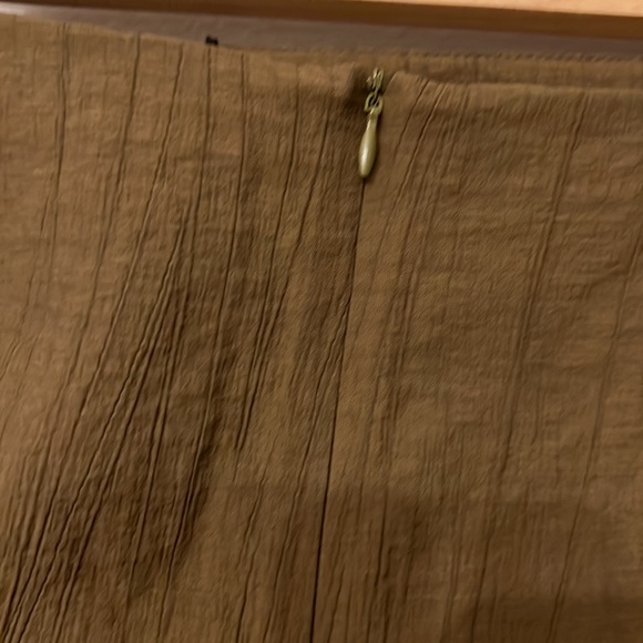 Zara Ruched Mini Skirt Deep Olive  Green NWT - Picture 4 of 9